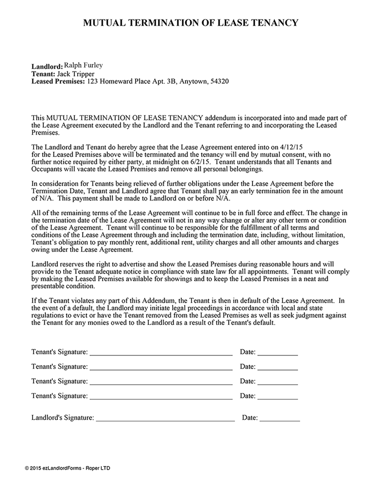 Agreement Letter Sample For Rental
