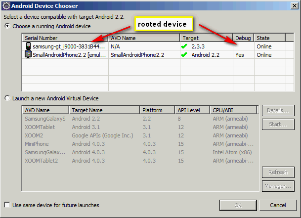 Android Debug Mode Not Working