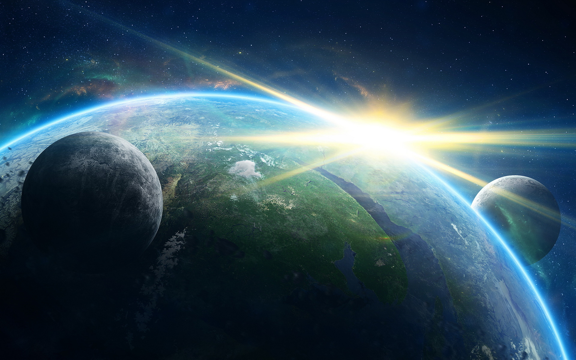 Apple Planet Earth Wallpaper