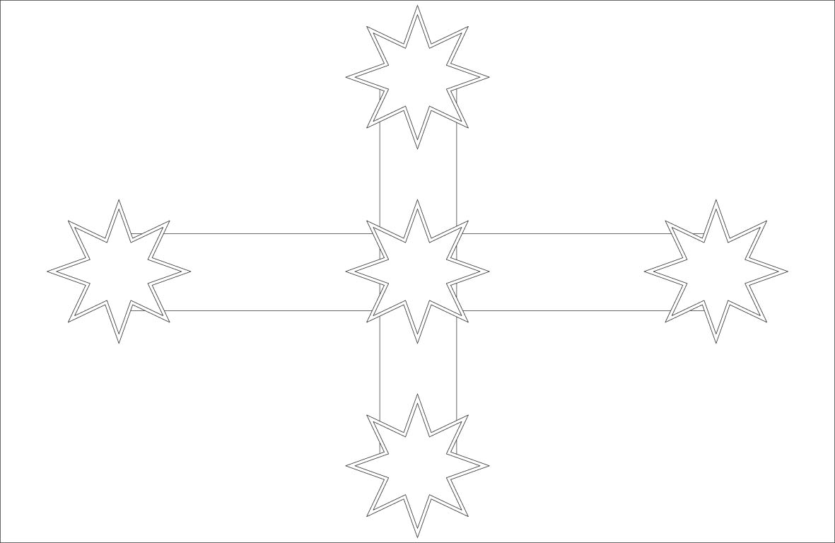 Australian Flag Outline