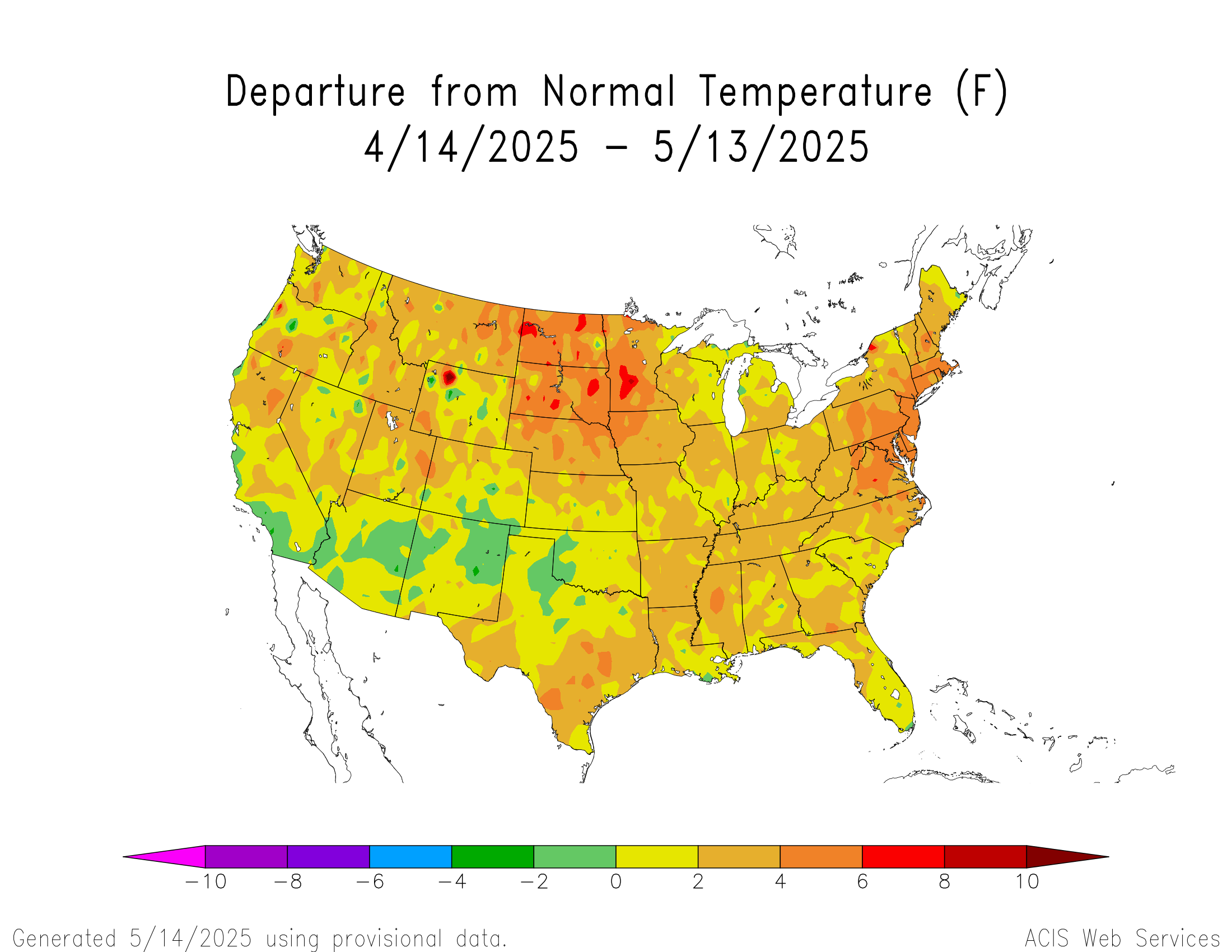 Average Weather Map Usa