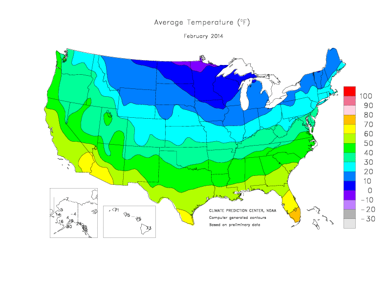 Average Weather Map Usa
