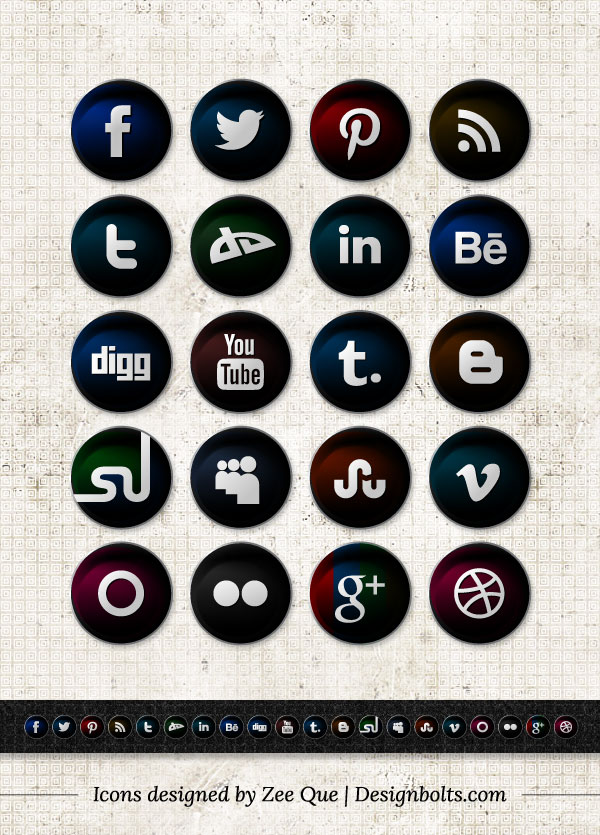 Black And White Social Media Icons Instagram