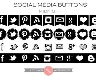 Black And White Social Media Icons Instagram