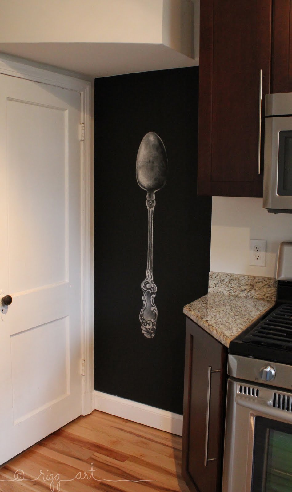 Blackboard Paint Kitchen Wall
