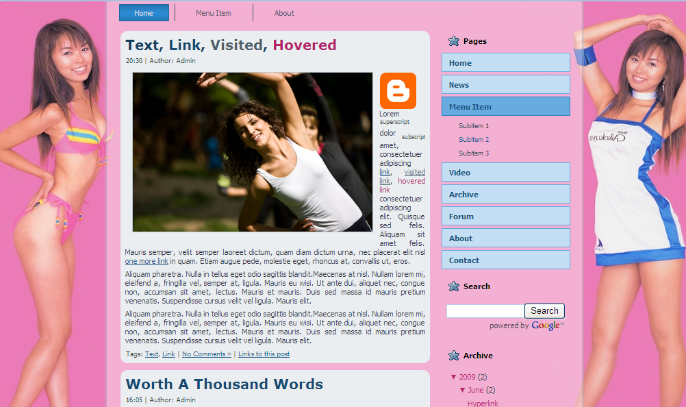 Blogger Background Image Size