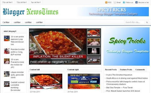 Blogger Templates Newspaper