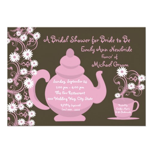 Bridal Shower Invitation Wording Recipe Card
