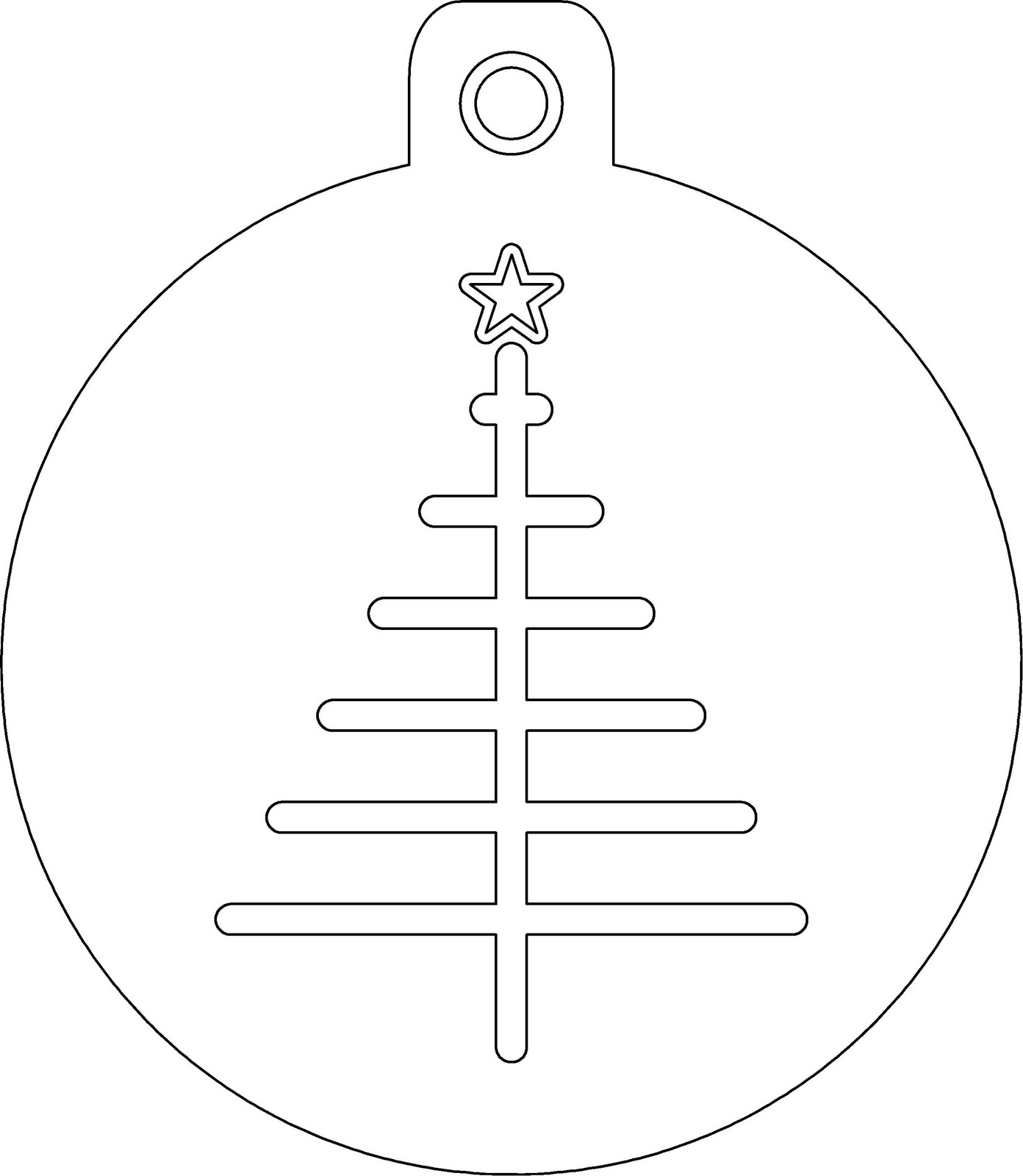Christmas Tree Pictures To Colour In