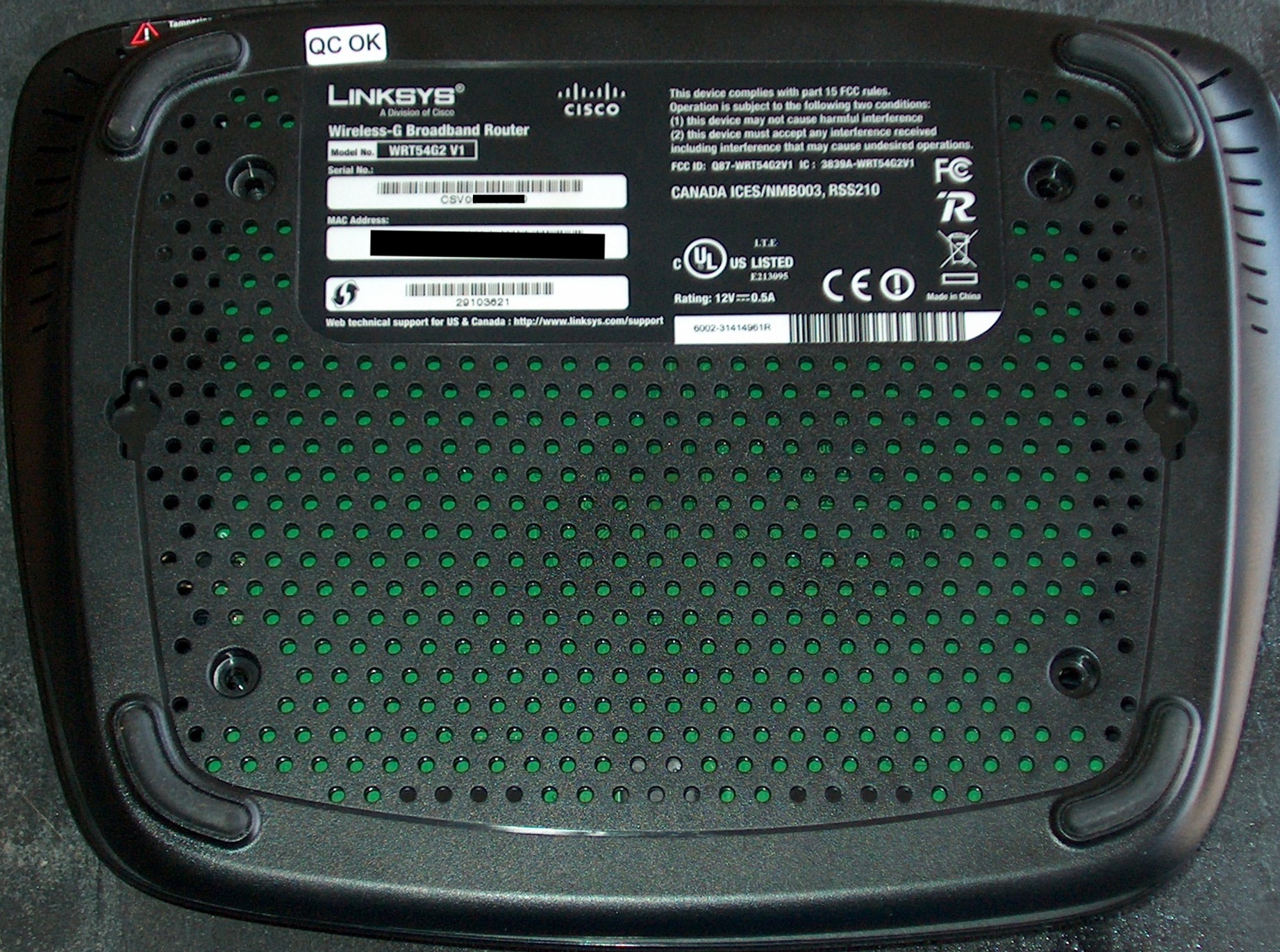 Cisco Linksys Wrt54g2v1