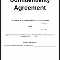 Confidentiality Agreement Sample Template