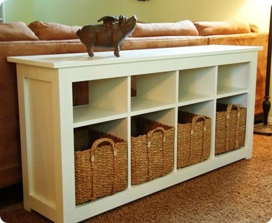 Console Table With Storage Baskets
