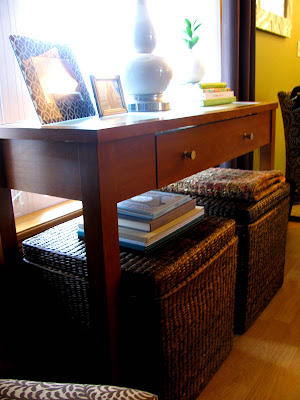 Console Table With Storage Baskets