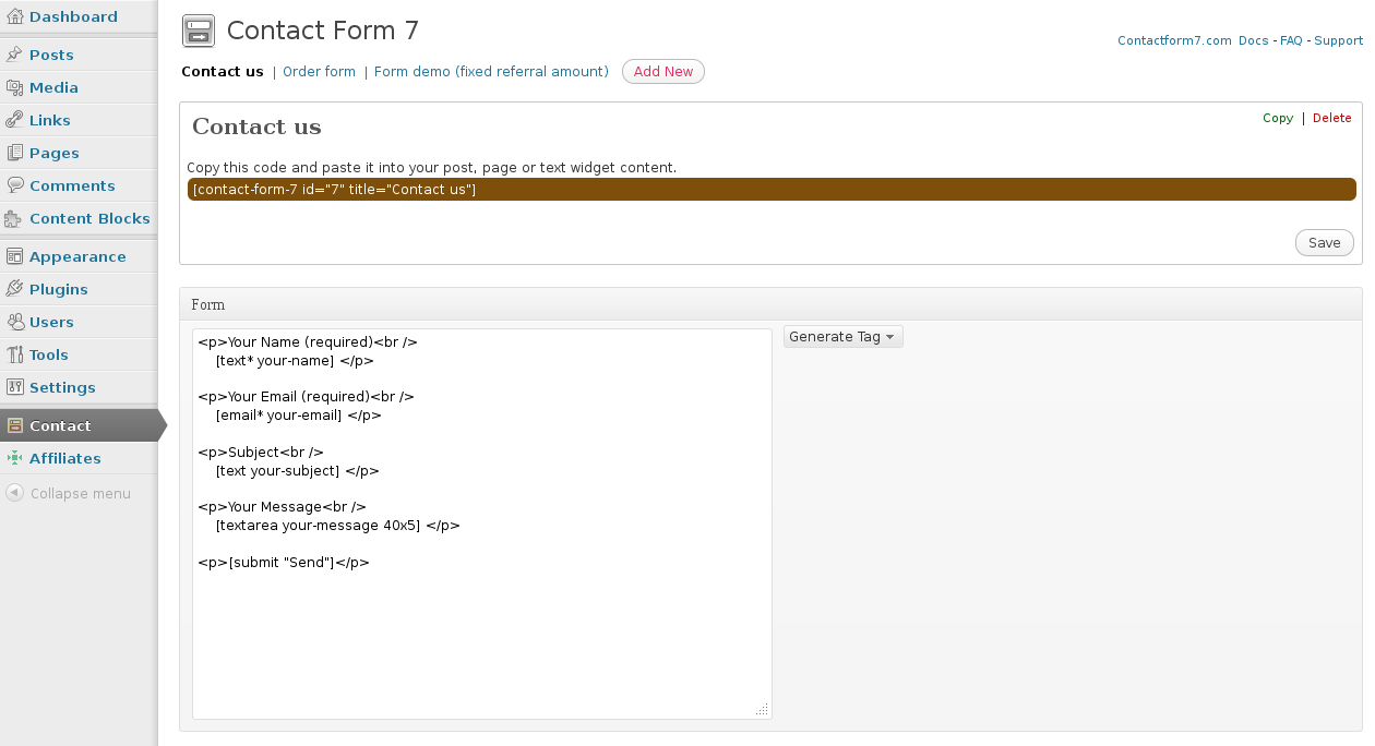 Contact Us Form