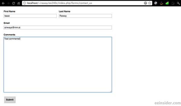 Contact Us Form Template