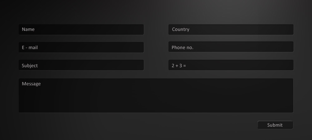 Contact Us Form Template Psd