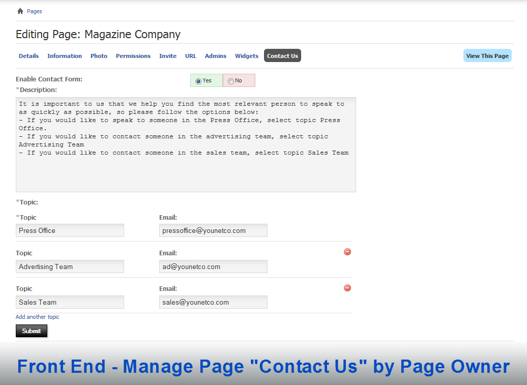 Contact Us Page