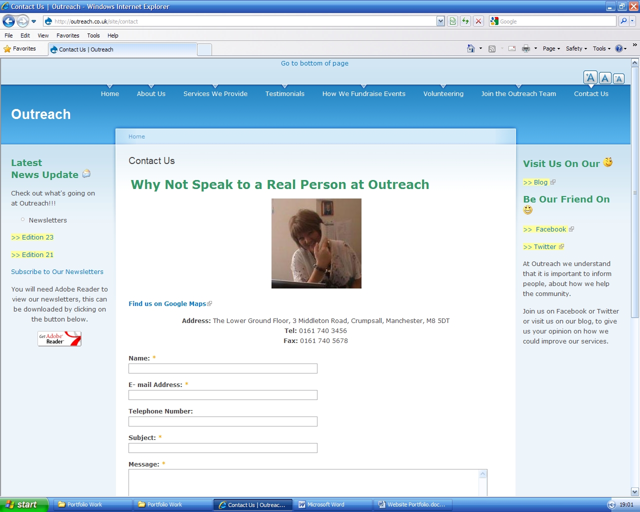 Contact Us Page