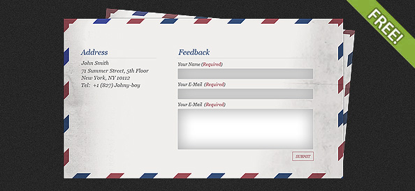 Contact Us Page Design Psd