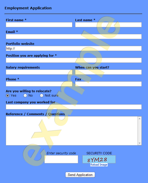 Contact Us Page Sample Html