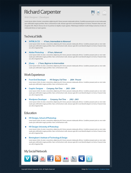 Creative Resumes Templates Free