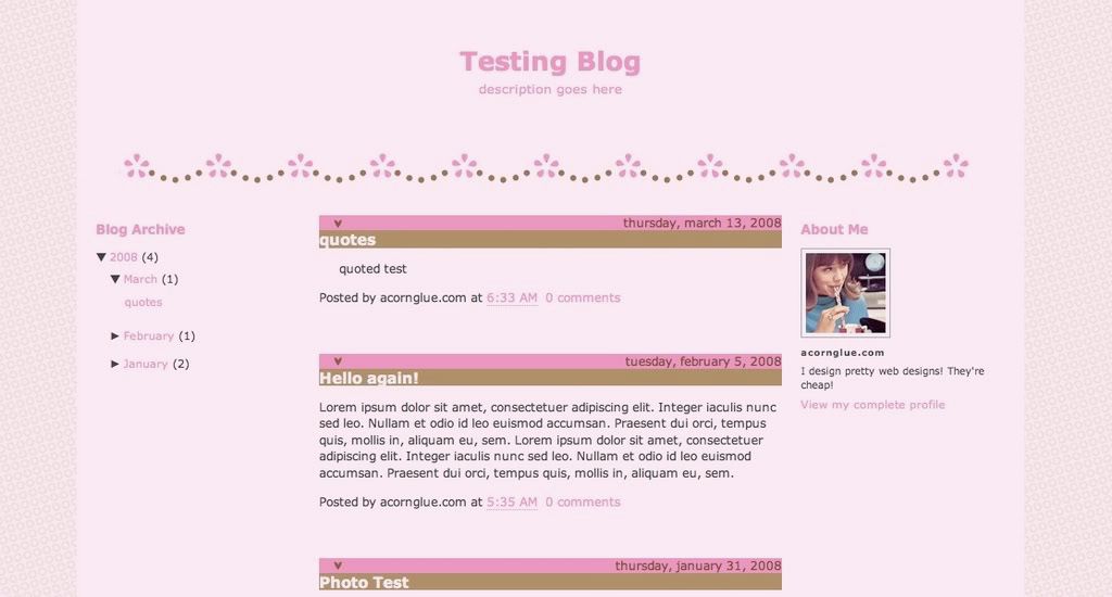 Cute Blogspot Templates