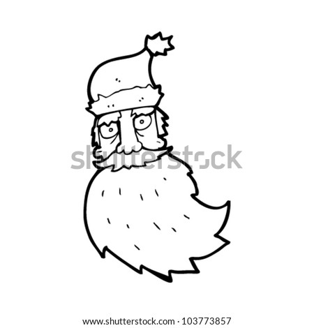 Cute Cartoon Santa Face