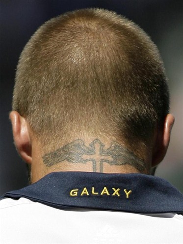 David Beckham Tattoos Back