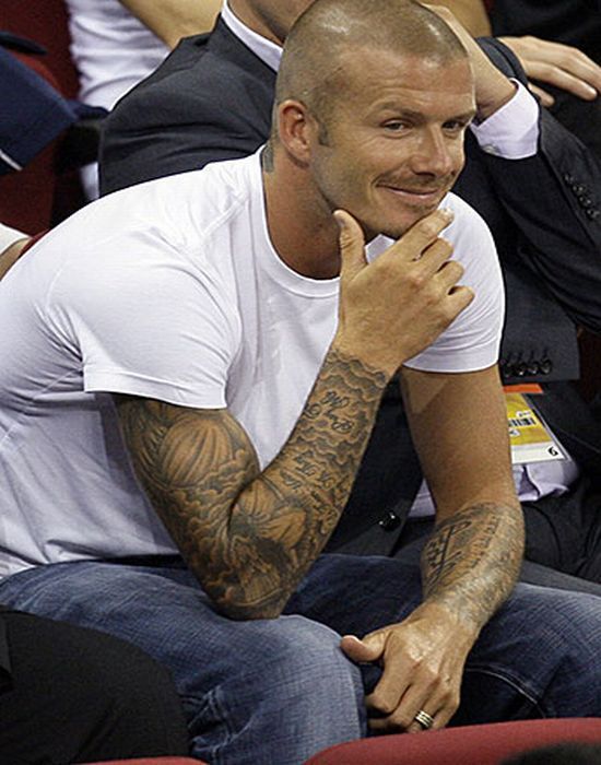 David Beckham Tattoos Back