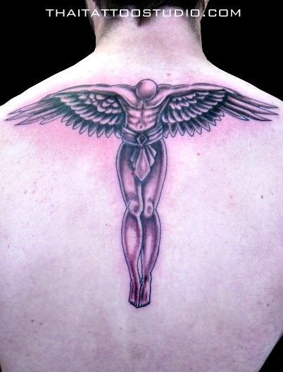David Beckham Tattoos Back