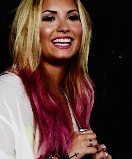 Demi Lovato Hair Dip Dyed