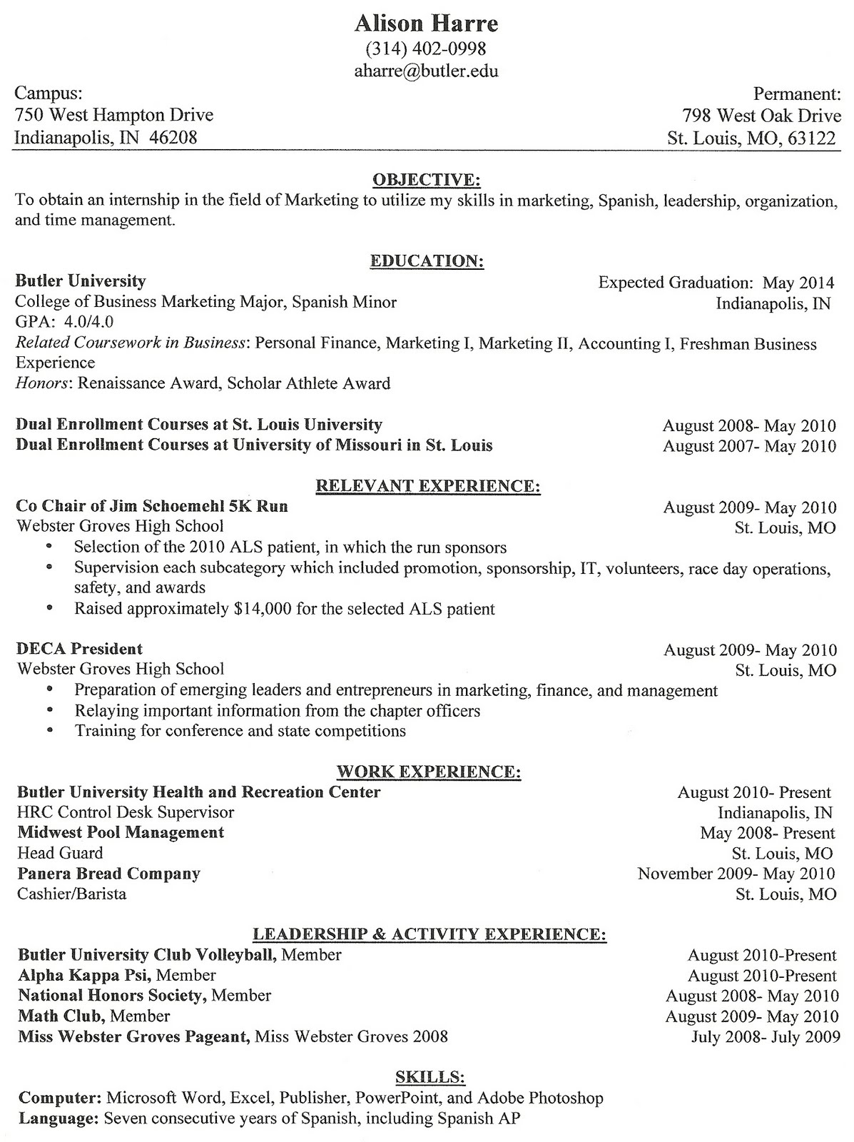 Different Types Of Resumes For Freshers