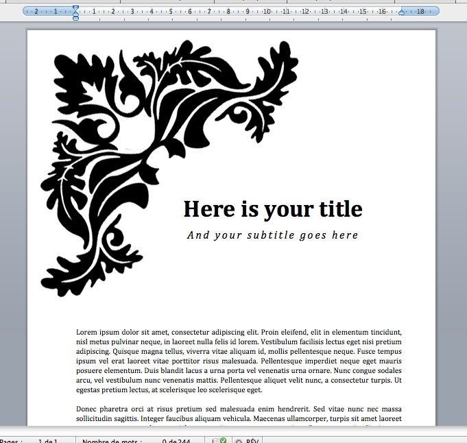 Documentation Template Word