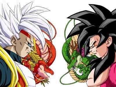 Dragon Ball Gt Goku And Vegeta Super Saiyan 4
