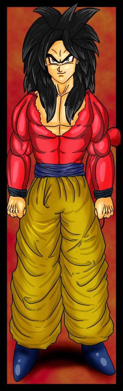 Dragon Ball Gt Goku Super Saiyan 4 Transformation