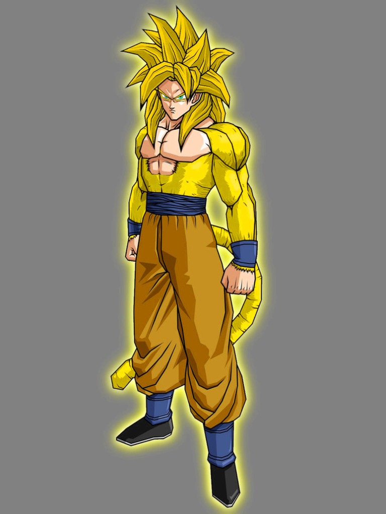 Dragon Ball Gt Goku Super Saiyan 4 Transformation