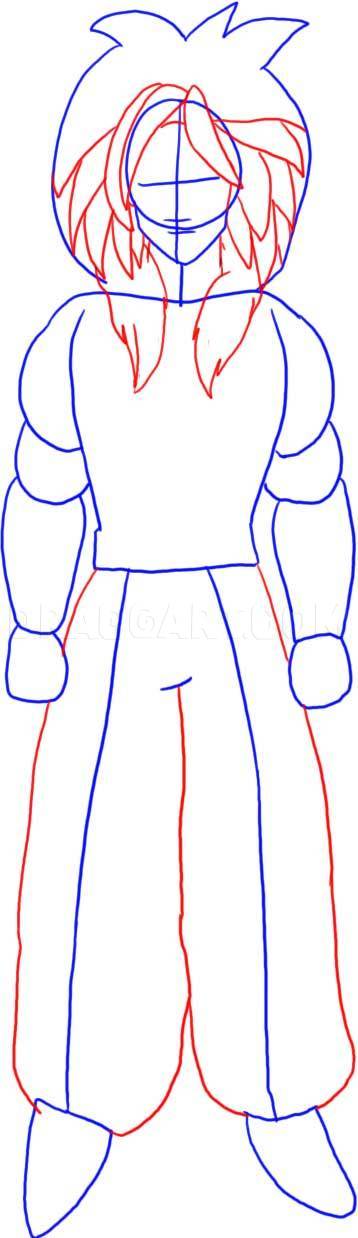Dragon Ball Gt Goku Super Saiyan 4 Transformation