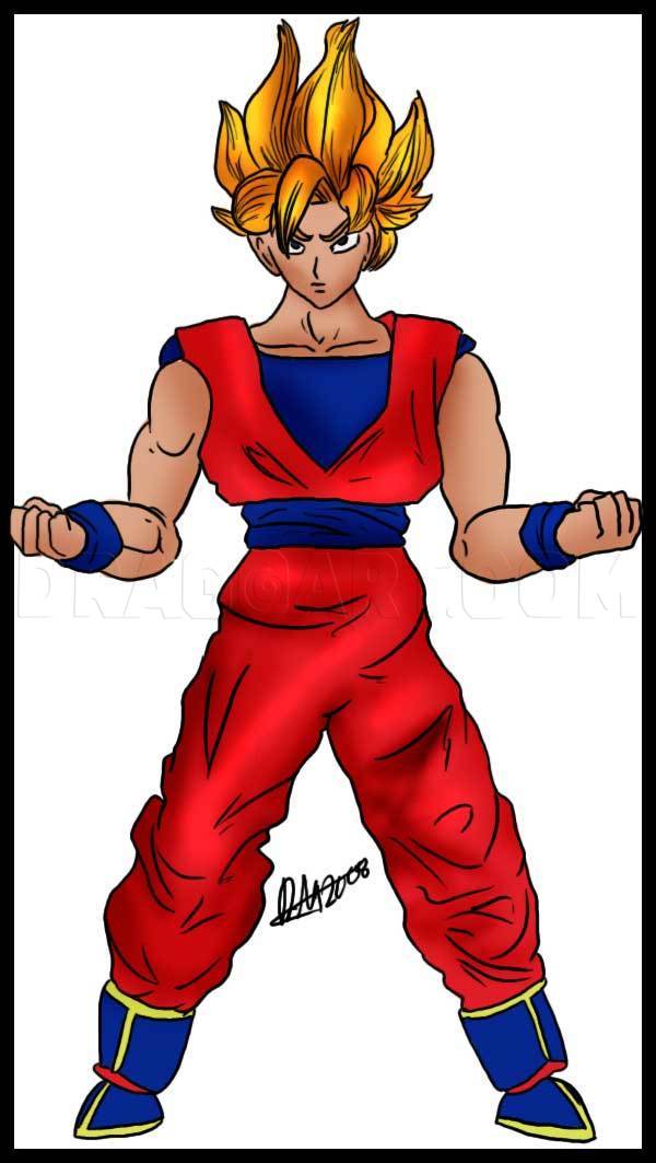 Dragon Ball Z Goku Drawings Step By Step