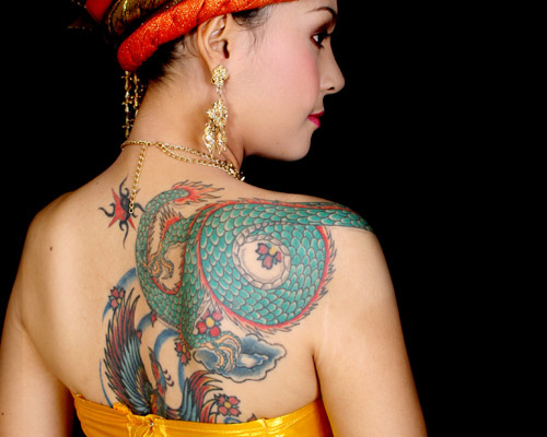 Dragon Tattoo Shoulder Girl