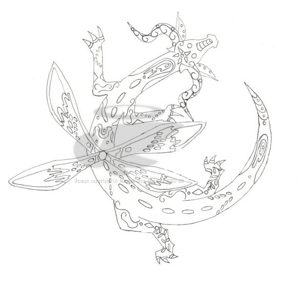Dragonfly Drawing Tattoo