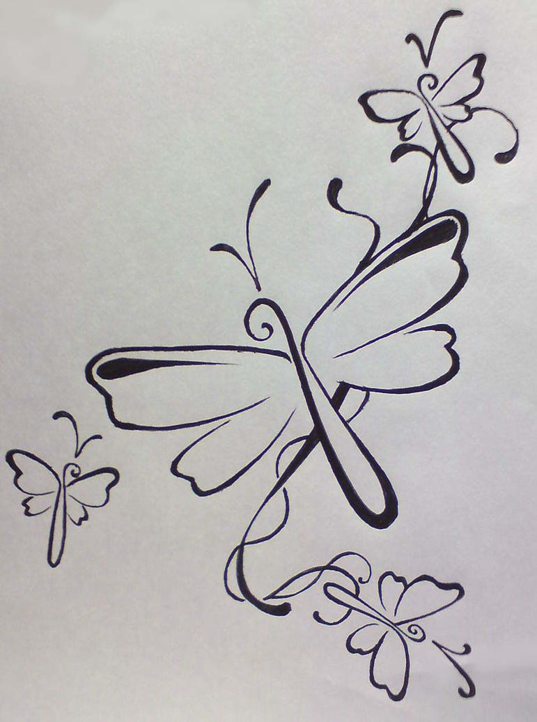 Dragonfly Drawing Tattoo