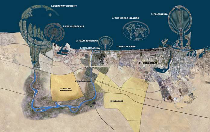 Dubai City Road Map