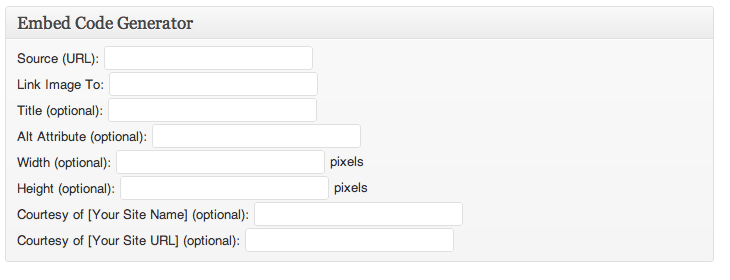 Embed Code Generator