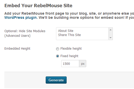 Embed Code Wordpress