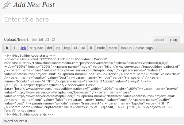 Embed Code Wordpress