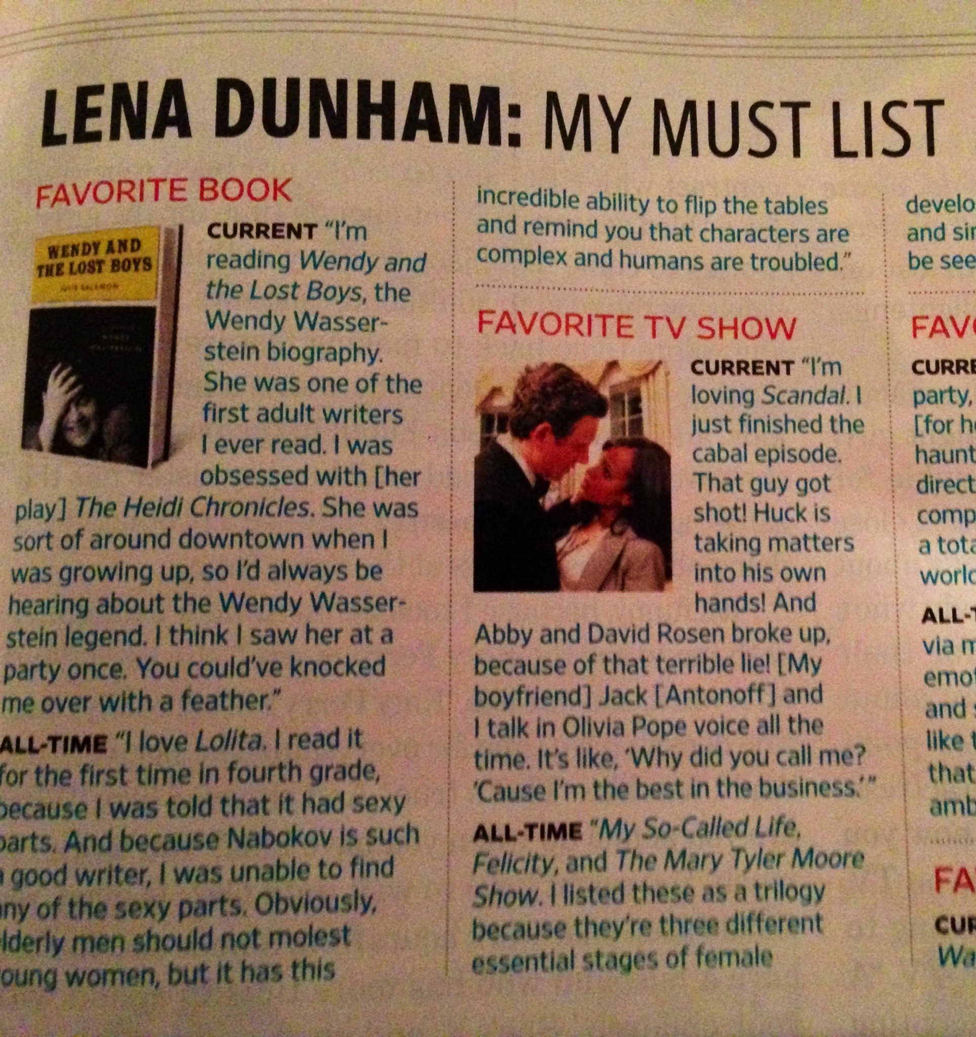 Entertainment Weekly Scandal Cover Story