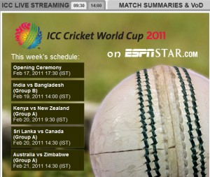 Espnstar Cricket Live Score