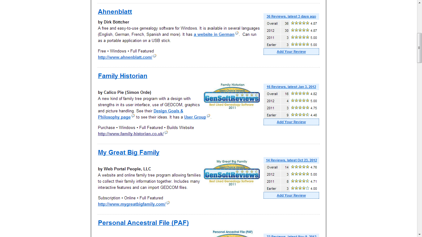 Family Tree Maker Software Reviews