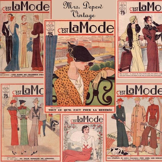 Fashion Magazine Covers Collage
