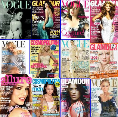 Fashion Magazine Covers Collage